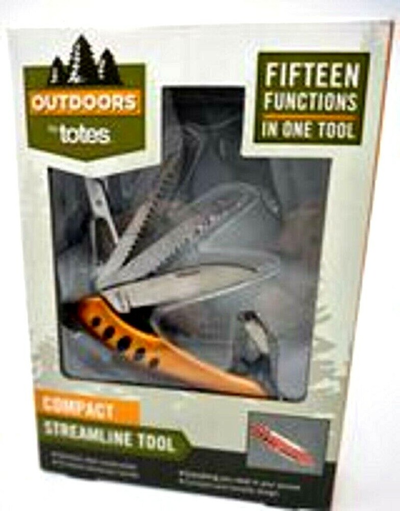 Outdoors By Totes 15 Functions in One Compact Streamline Tool With Knife