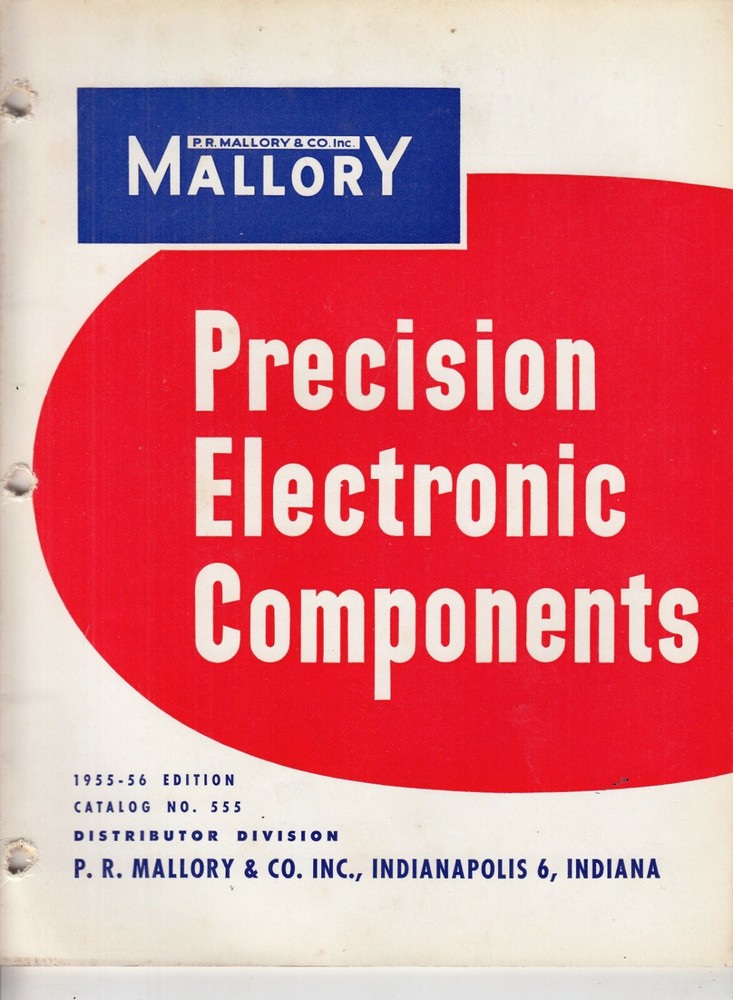 Vintage Mallory Precision Electronic Components Capacitor  Catalog`1955-1956
