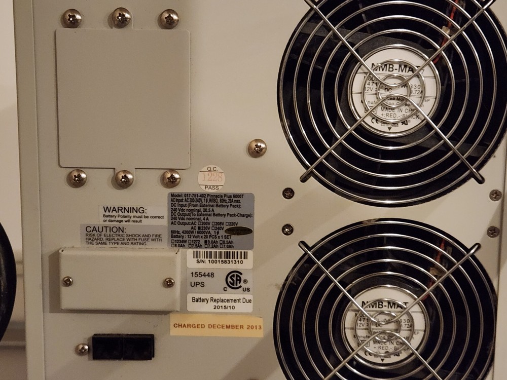 ALPHA PINNACLE PLUS 6000T 017-751-402 Uninterruptable Power Supply UPS