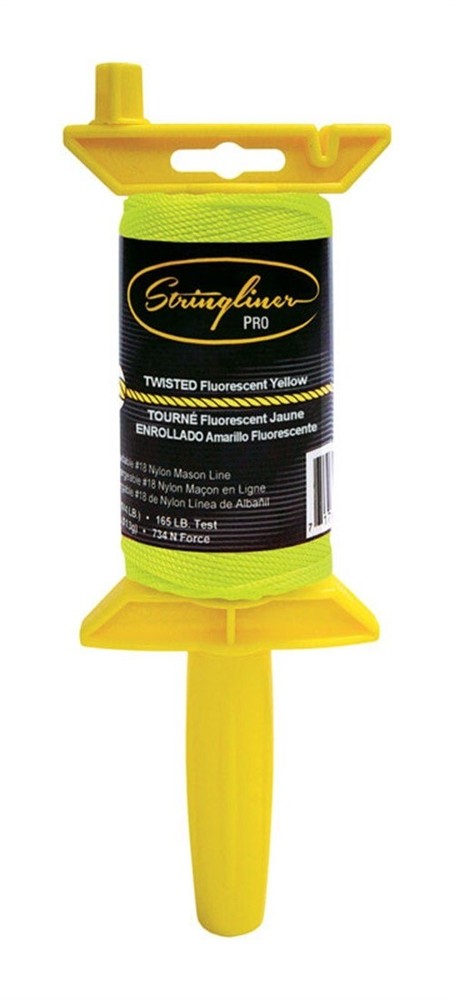 Stringliner 25112 Polyethylene Yellow Twisted Construction Line Reel 270 L ft.