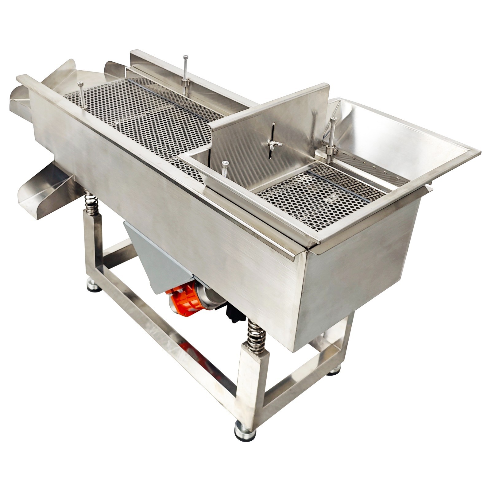 3-Layers 3/6/8mm Sieve 110V Full Stainless Steel Sifter Linear Vibrating Screen