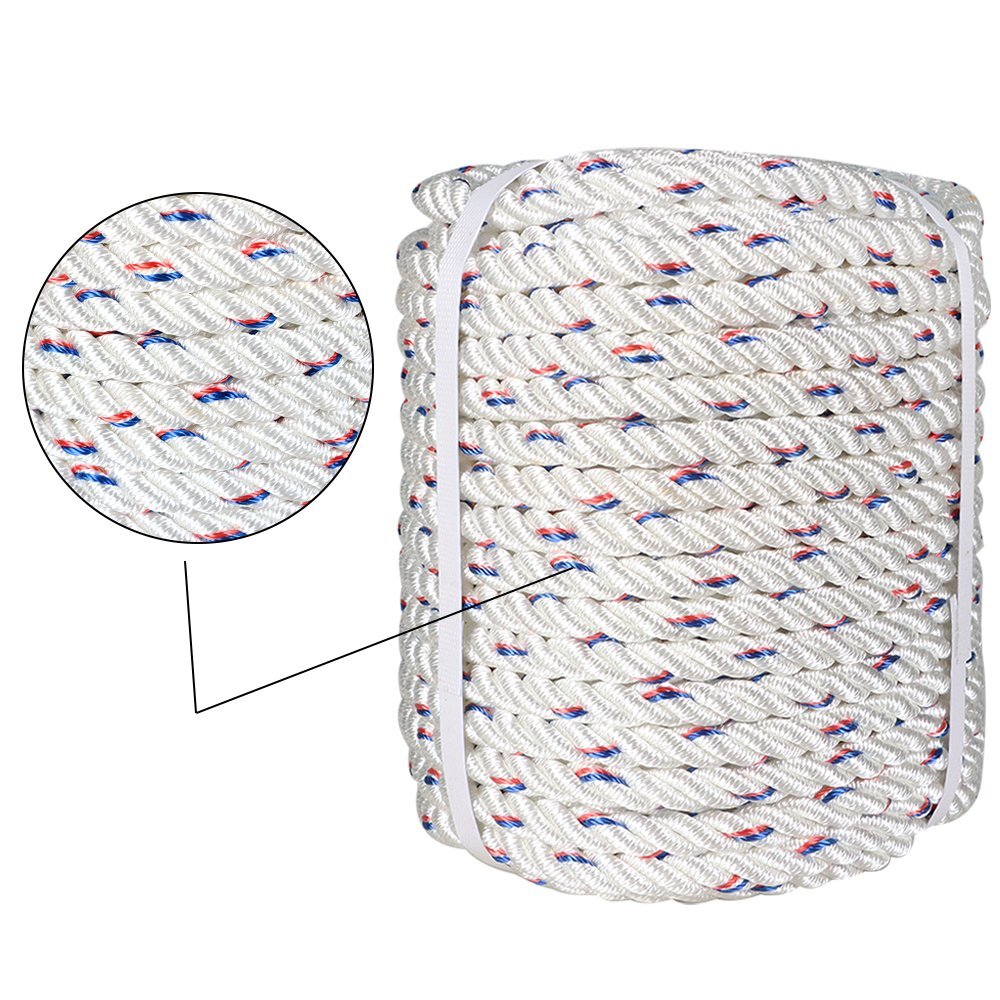 5/8' x 150' Double Braid Polyeste Sheet Halyardr Rope 7200lbs Breaking Strength