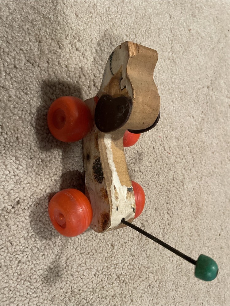 Pull Toy wooden dog