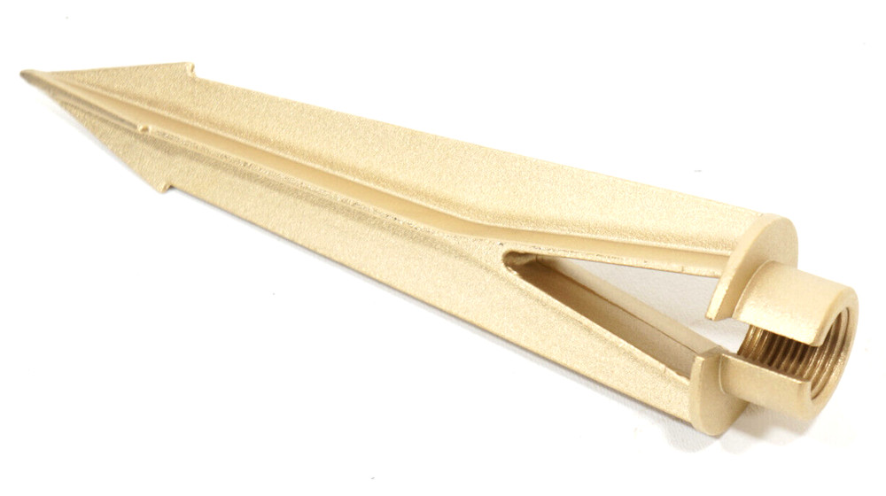 Solid Brass Heavy Duty Replacement Landscape Light Stake Female 1/2 Threaded