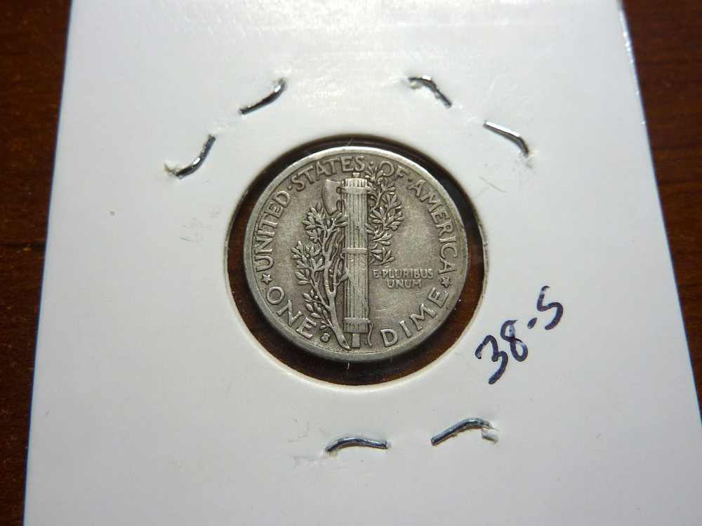 1938-s MERCURY DIME F+