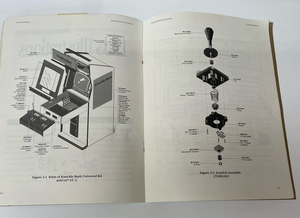 1992 Atari Knuckle Bash Universal Installation Instructions Manual