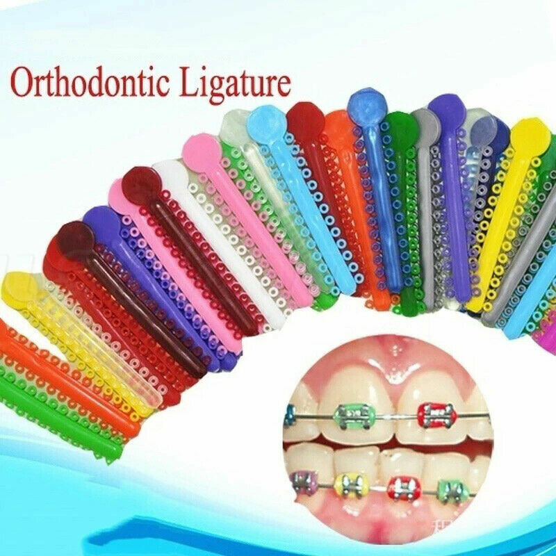 1040 Unids / bolsa Dental Lazos De Ligadura Elástica De Ortodoncia 43 Colores