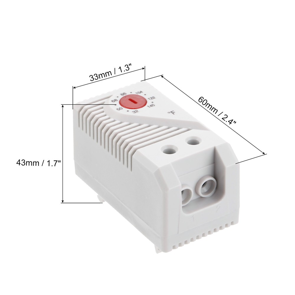 Mechanical Thermostat 32-140°F Adjustable Compact N.C Temperature Controller