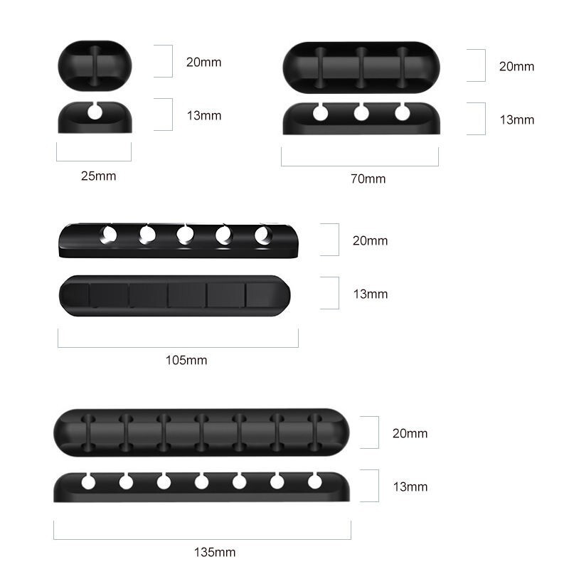 173 pcs. Cable Management Kit Wire/Cord Organizer Zip Ties Holder Clips Adhesive