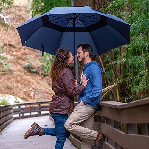 72 Inch Huge Golf Umbrella Windproof Large Umbrella Automatic Open With Black