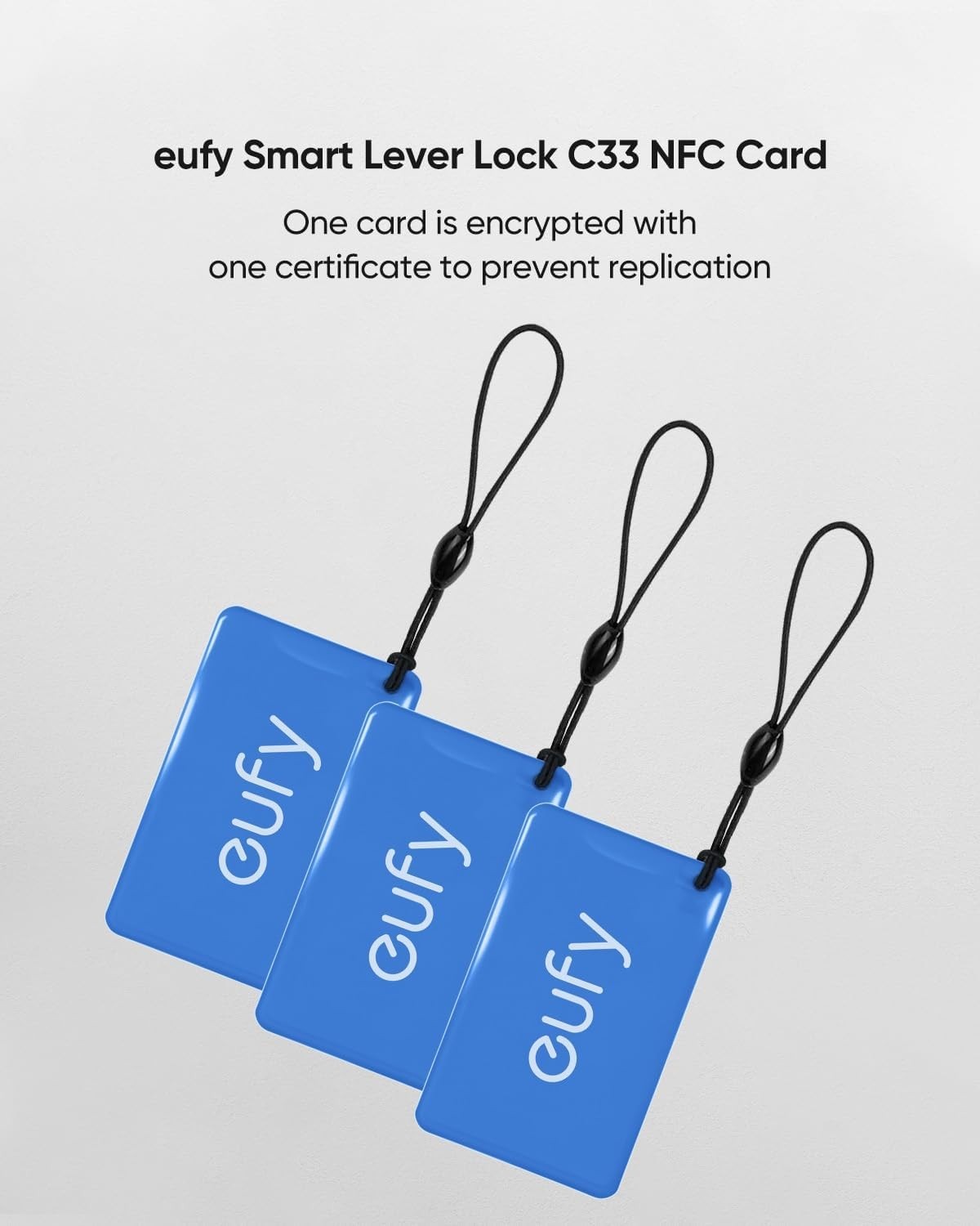 eufy NFC Card 3 Pcs Key Card Access Card Keyless Entry For Smart Lock C33