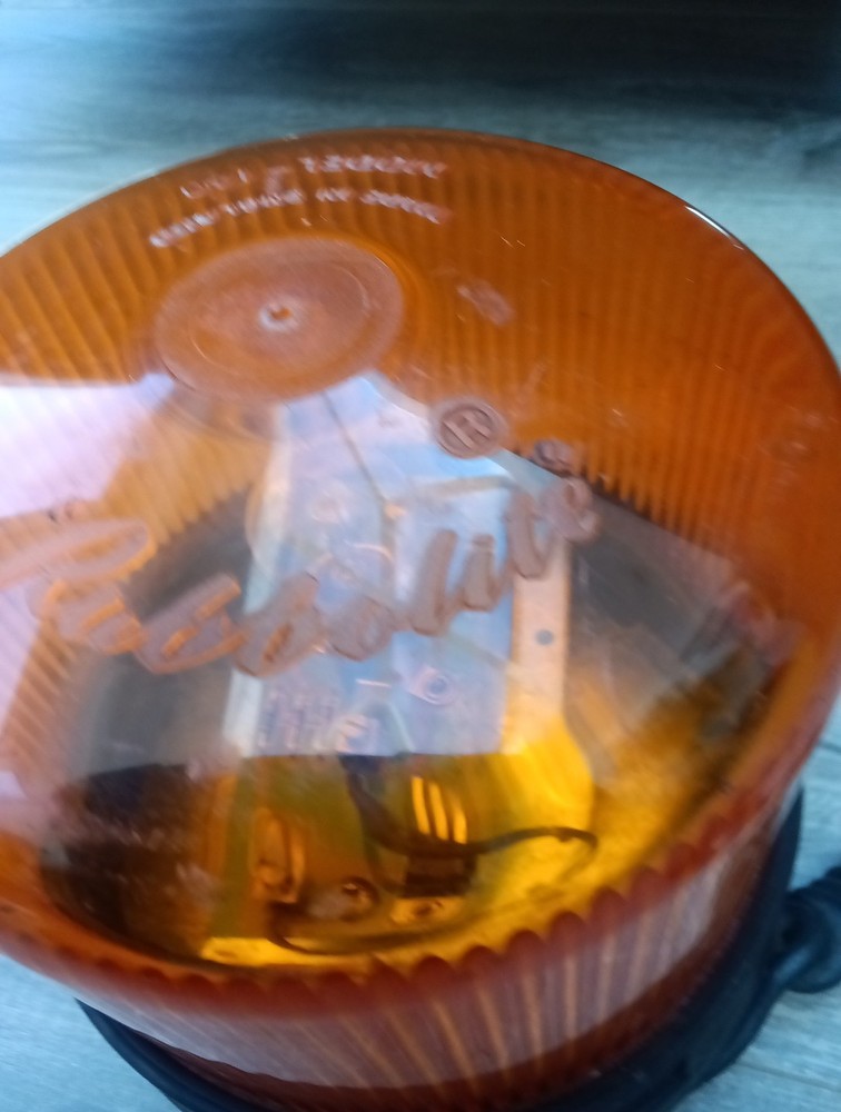 Rubbolite Amber Orange Beacon Light Model 140