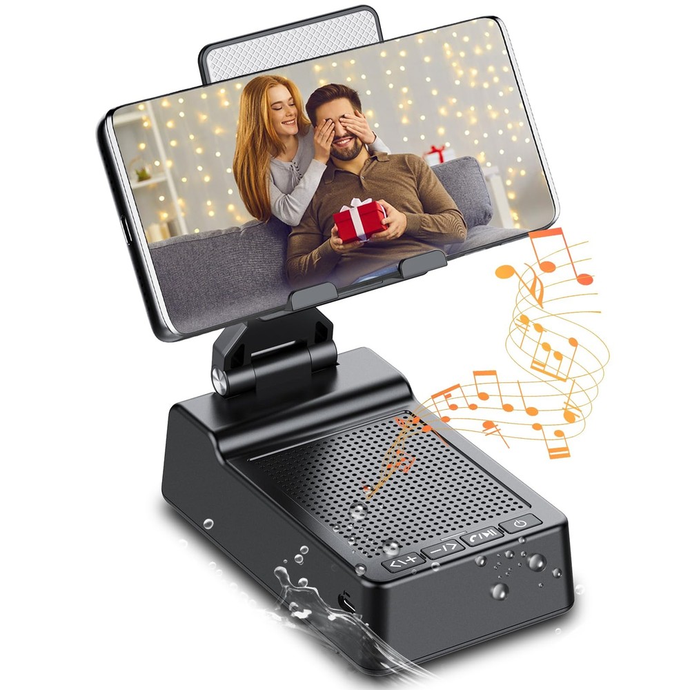 Multifunctional Cell Stand with Wireless Bluetooth Speaker and Anti-Slip Base...