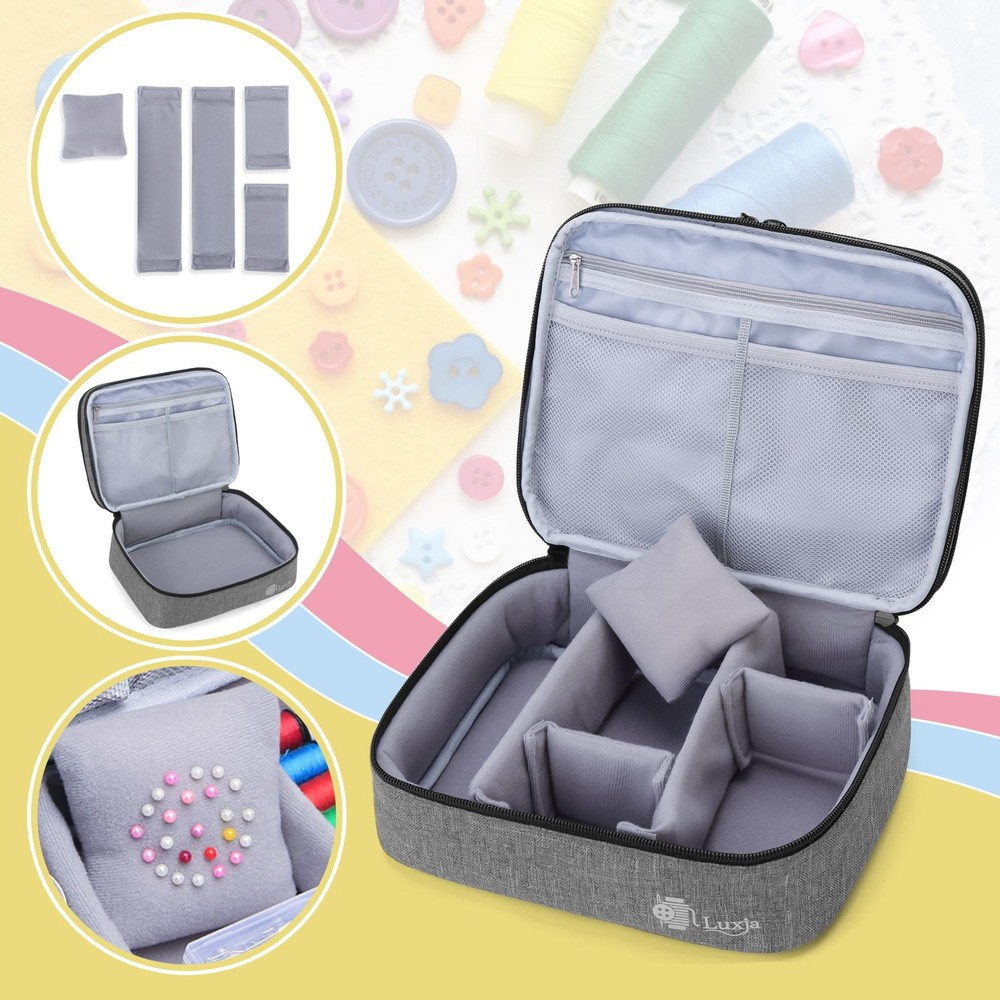 Double-Layer Sewing Supplies Organizer, Sewing Organizer for Needles, Thread,...