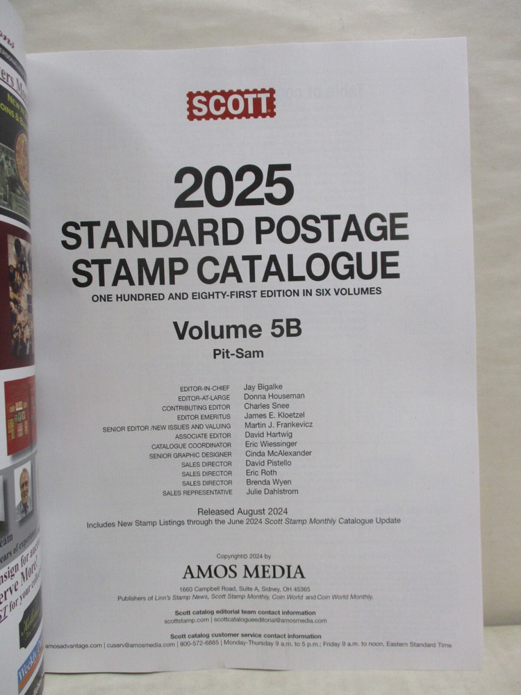 2025 Scott Standard Postage Stamp Catalog Volume 5 A/B Worldwide Countries N-Sam