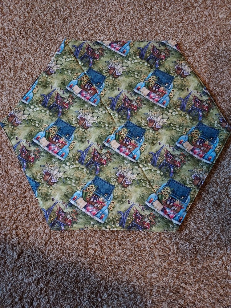 WINE FABRIC TABLE TOPPER NEWLY HANDMADE