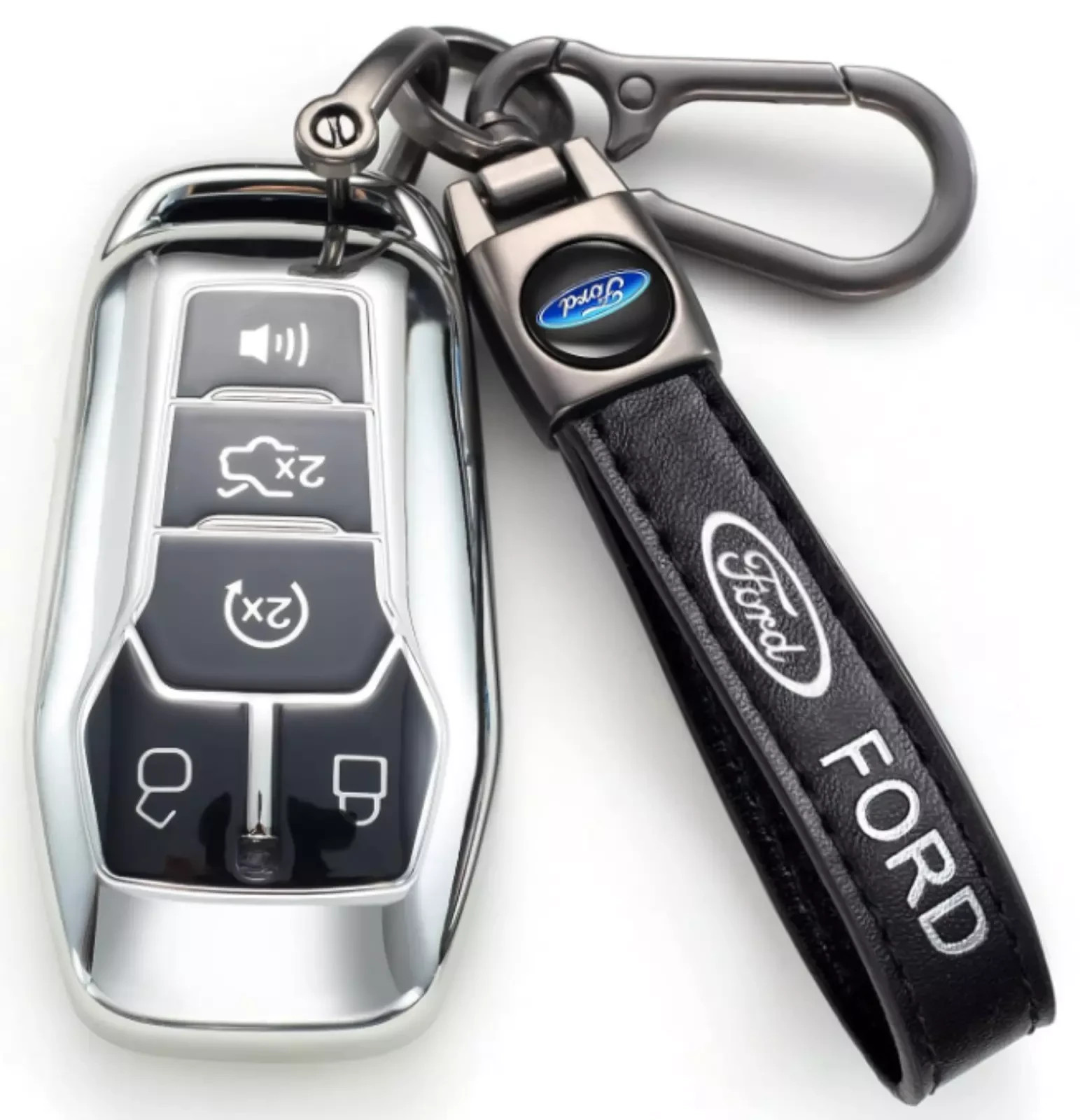 Ford Genuine Leather Keychain US Seller Free Shipping