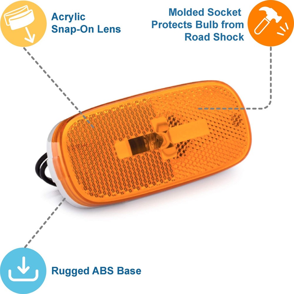 Lumitronics RV Clearance Marker Light (Amber) Amber