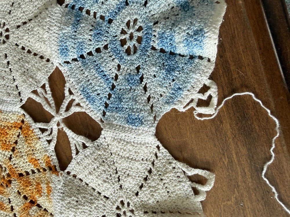 Hand-Crocheted Cotton Bedspread – Full/Queen