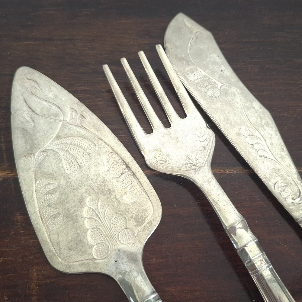 Mid 20th century serving set | Knife Fork Cake server | Made in England | Mayell