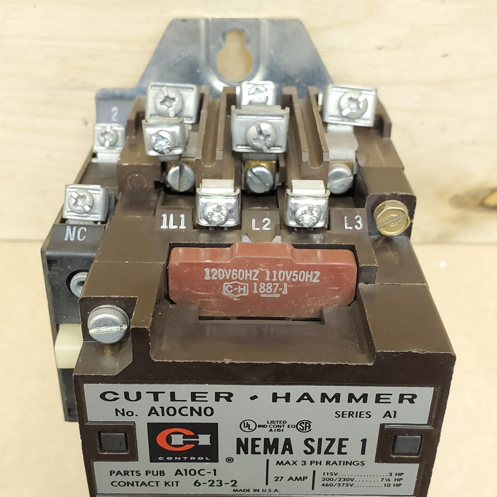 Cutler Hammer A10CN0 Size 1 Motor Starter w/ 120VAC Coil & Overload - NEW