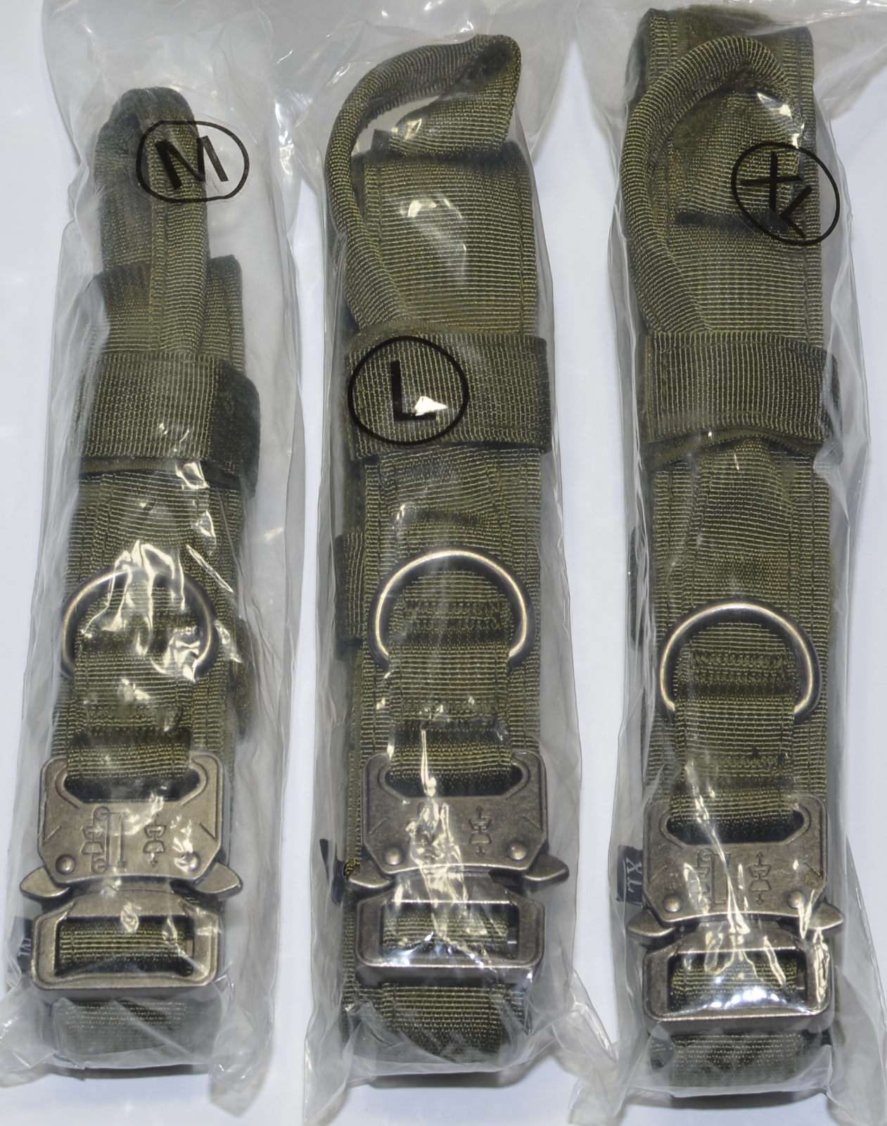 Leash + Collar Heavy Duty K9 Tactical Training Pet Dog Metal Buckle M, L, XL New