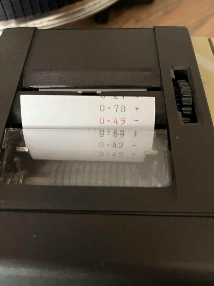 Facit 2202 Vintage Retro TECH 1980 Japan Desktop Printing Adding Machine