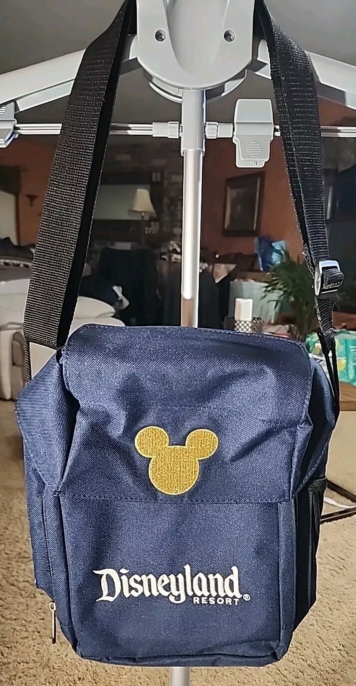 Disneyland Crossbody Bag Blue 12" x 9" x 4" Vacation Organize