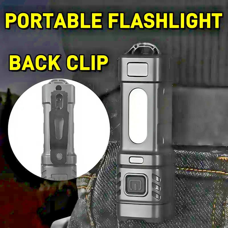 2 x (4) LED Flashlight 4 mode Rechargeable Super Bright Mini Handheld Flashlight