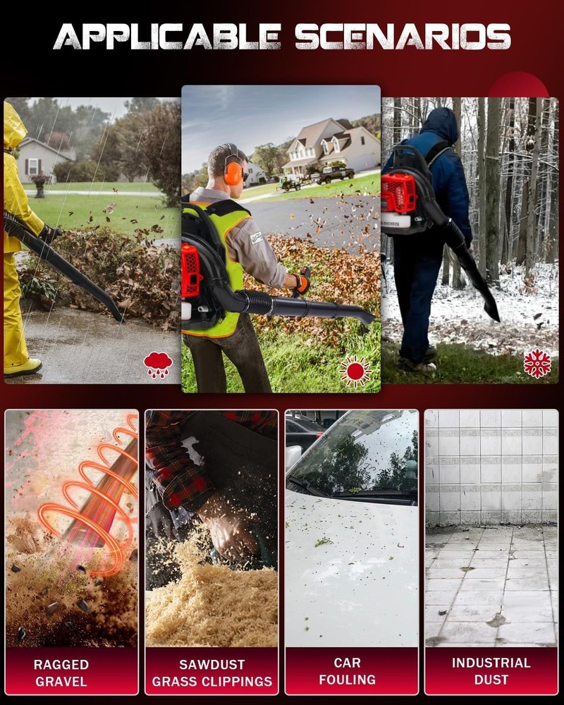 Commercial-Grade Gas Backpack Leaf Blower