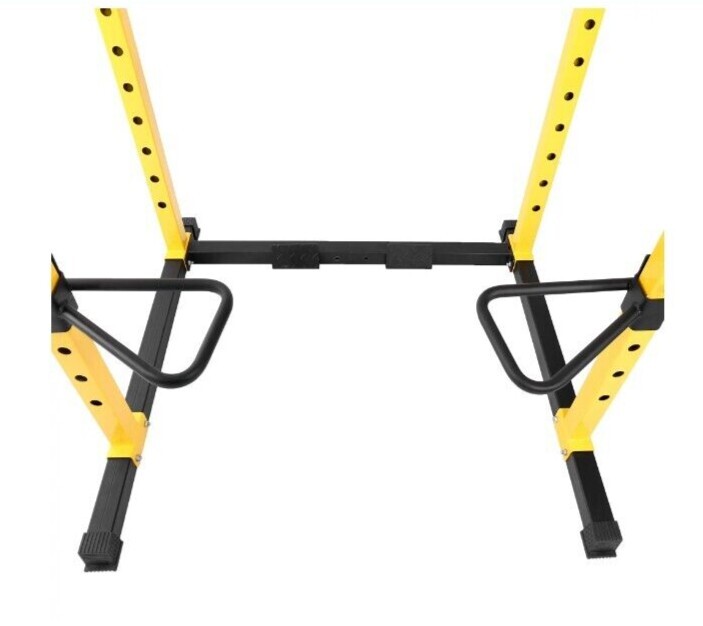  1000lb Capacity Multi-Function Adjustable Power Cage Power Rack Yellow 