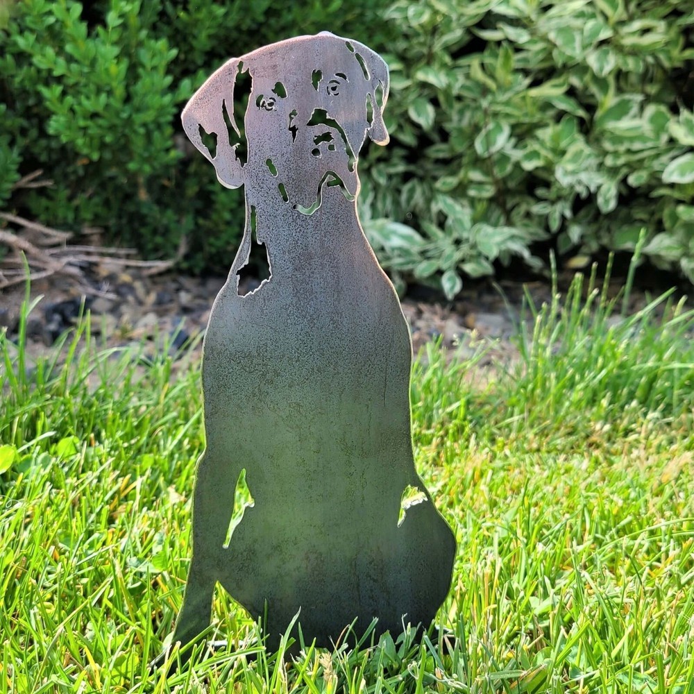 German Shorthaired Pointer Corten Steel Dog Silhouette