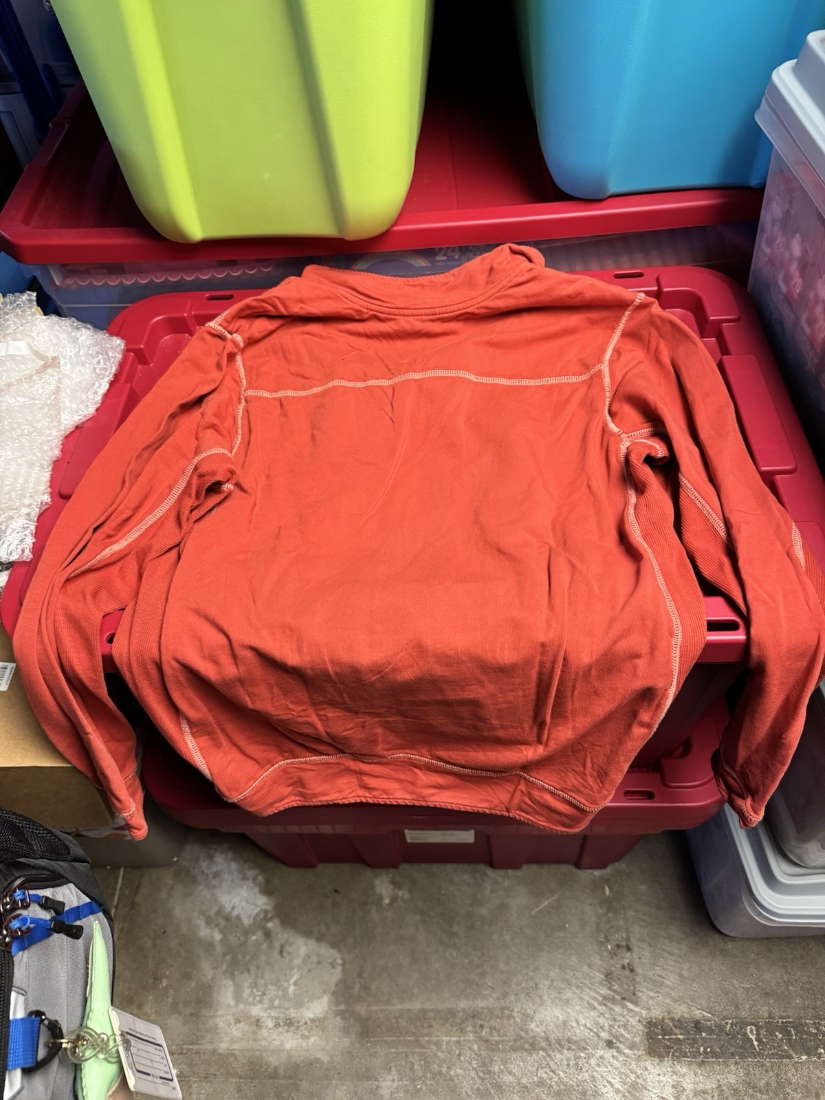 Tommy Bahama Disney Mickey Quarter Zip Sweatshirt Pullover Mens M Orange USED