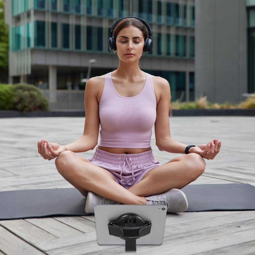 Universal Tablet Stand Hand Strap for 7-11" Tablets, 360° Rotating Holder