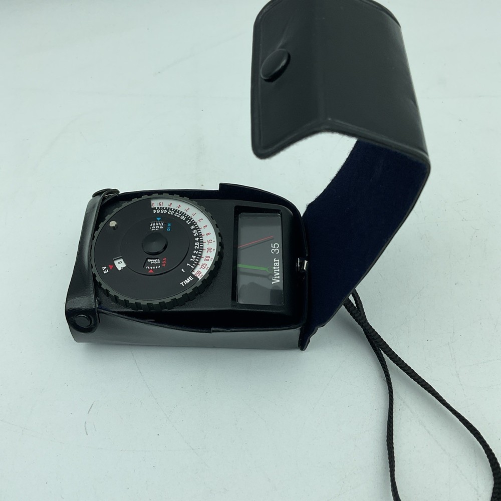Vivitar 35 Selenium Cell Exposure Meter Light Meter with Original Case & Strap