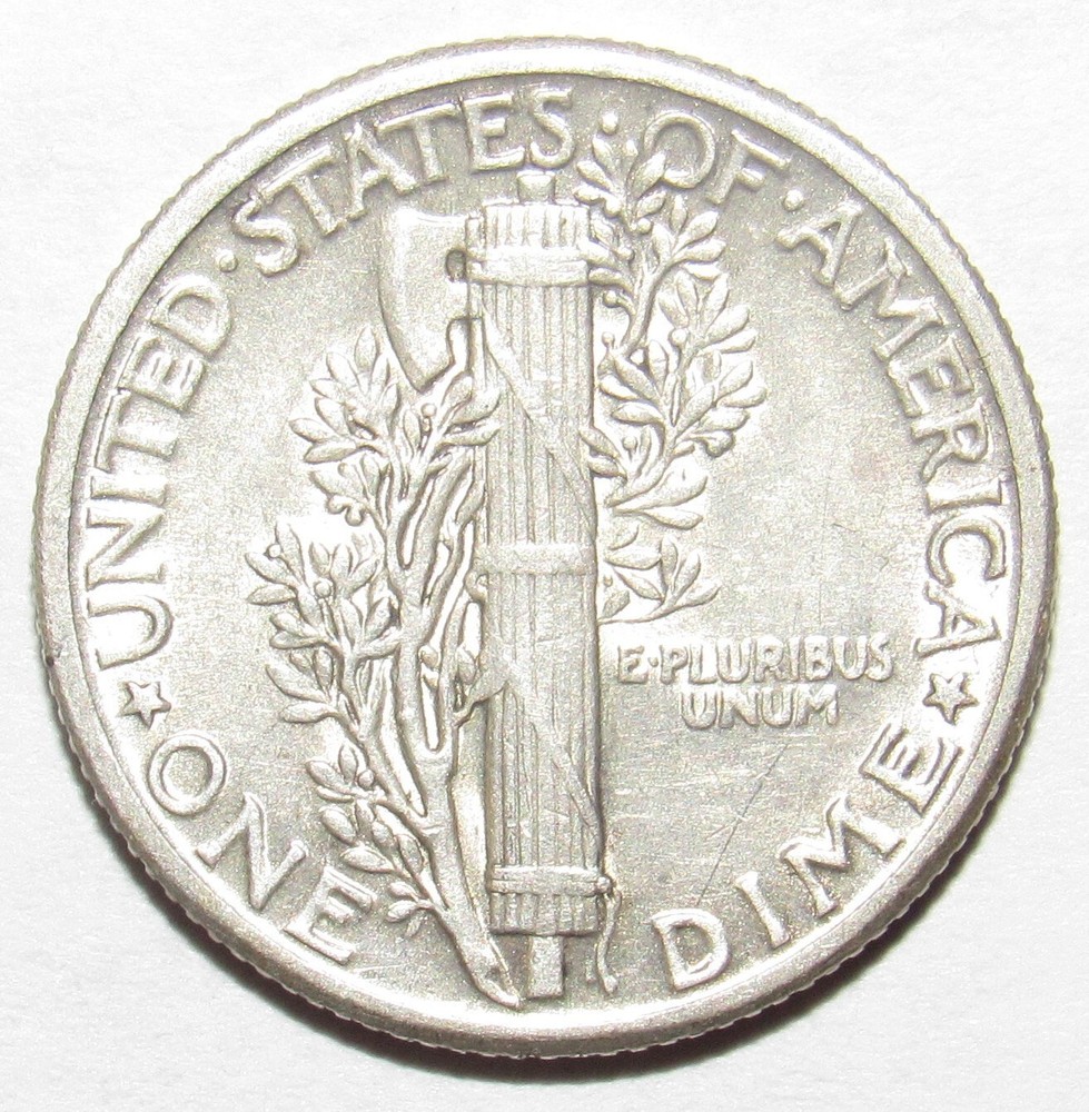 1929 Mercury Dime AU (W167)