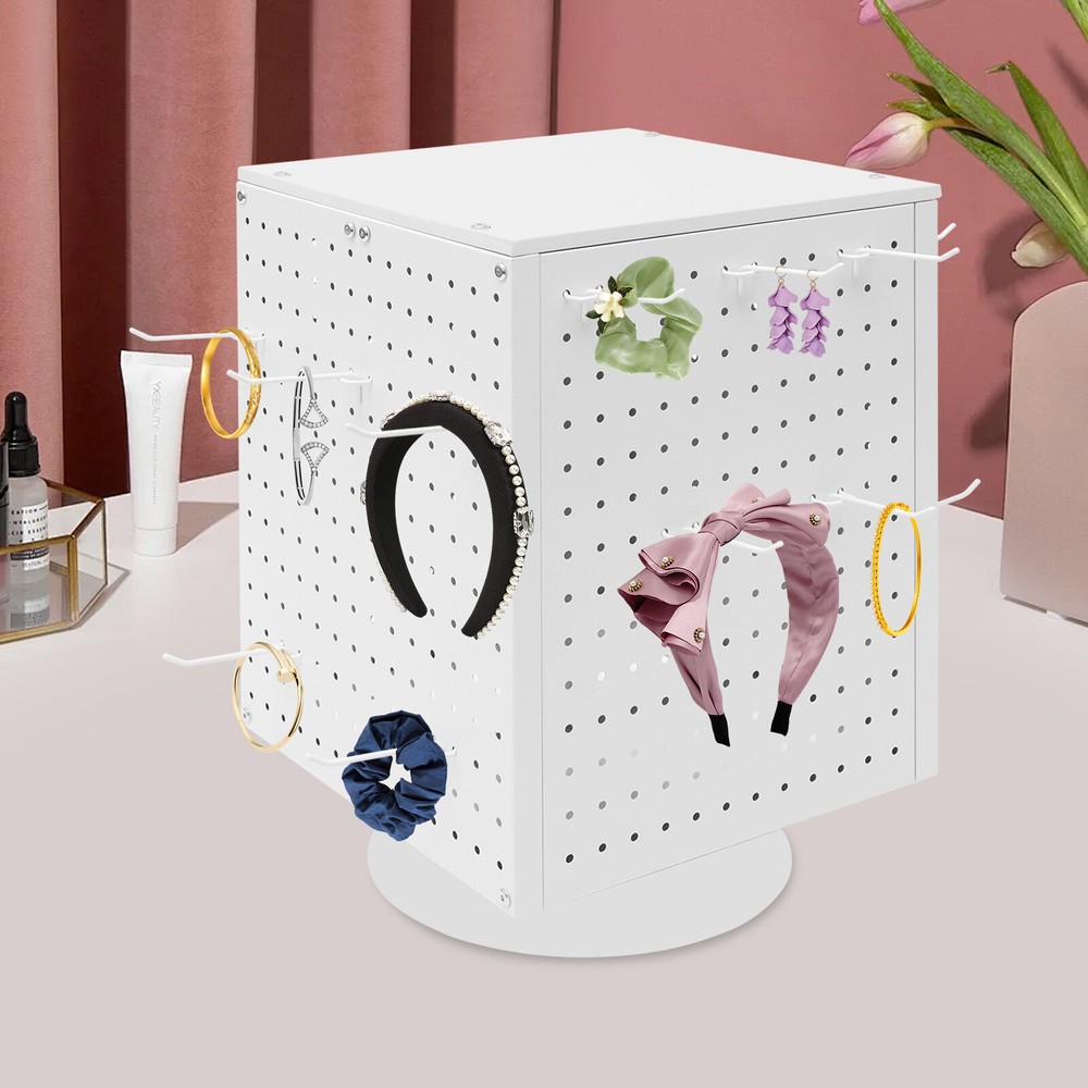 Pegboard Rotating Display Stand,4 Sided PegBoard Display, PegBoard Display Stand