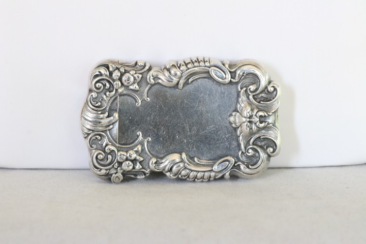 RARE AMERICAN MADE KERR STERLING SILVER 2 CHERUBS & GROTESQUE FACE MATCH SAFE