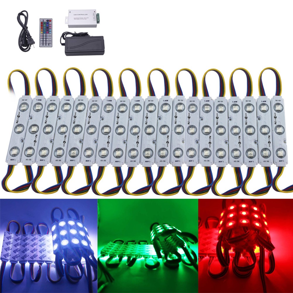 Super Bright Waterproof RGB 5050 SMD 3 LED Module Light Store Club Sign Lamp