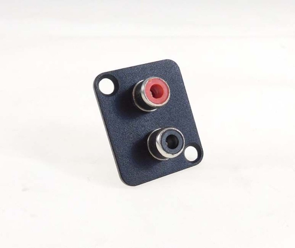 PROCRAFT D-PLATE Panel Mount w/ Dual RCA Solder Type Jacks #D-DUALRCA