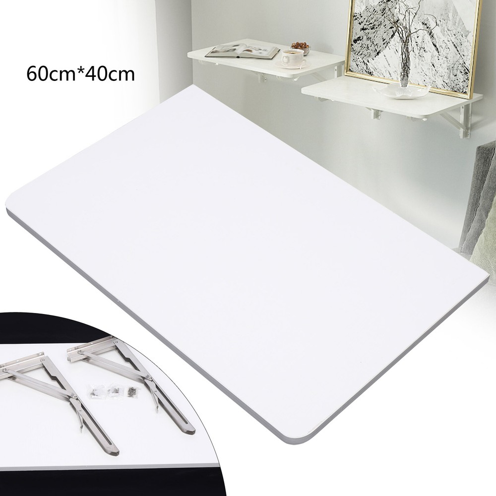 Wall Mounted Table Folding 60x40cm Floating Laptop Desk Fold-Down Work