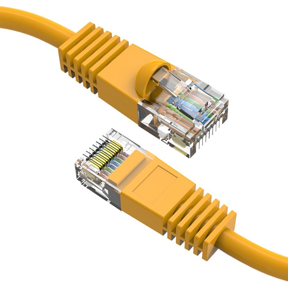 0.5FT Cat5E RJ45 Ethernet LAN Network UTP Snagless Patch Cable Copper Yellow
