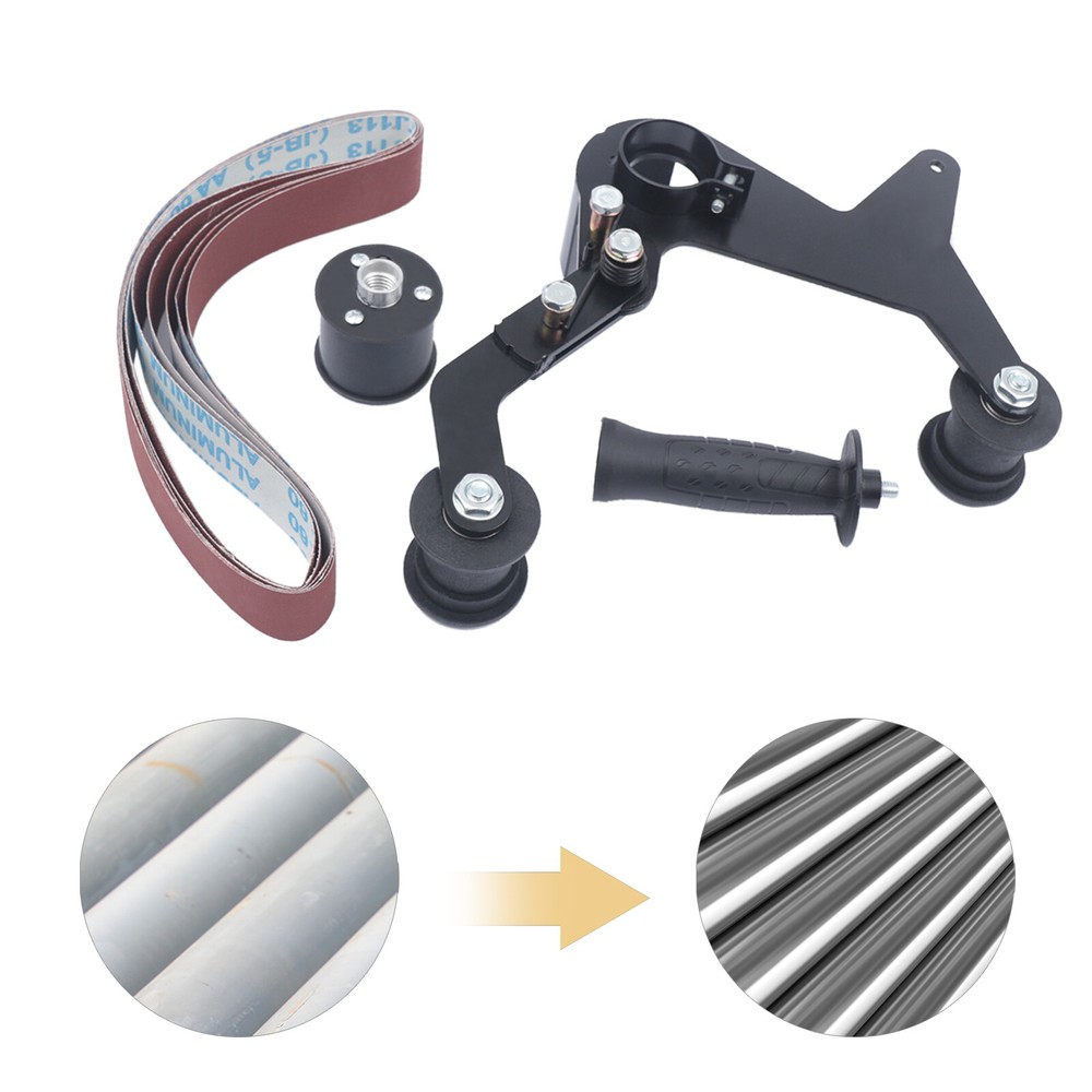 For 5/8-11 Thread Angle Tube Belt Sander Attachment Grinder Sanding Pipe Tool US