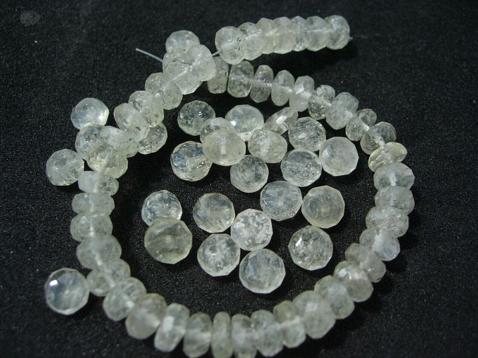 TEN - 6x3mm $37.99 per 10 Libyan Desert Glass Beads from Meteorite Impact + COA