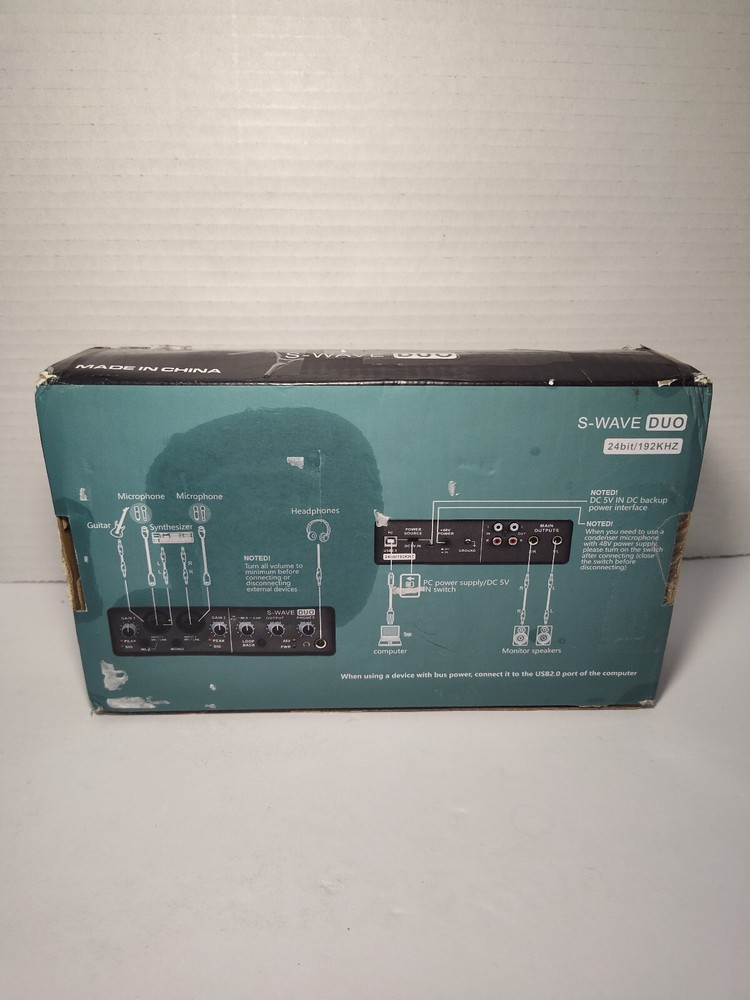 Strich S-WAVE DUO USB Audio Interface for Streaming - NEW OPEN BOX