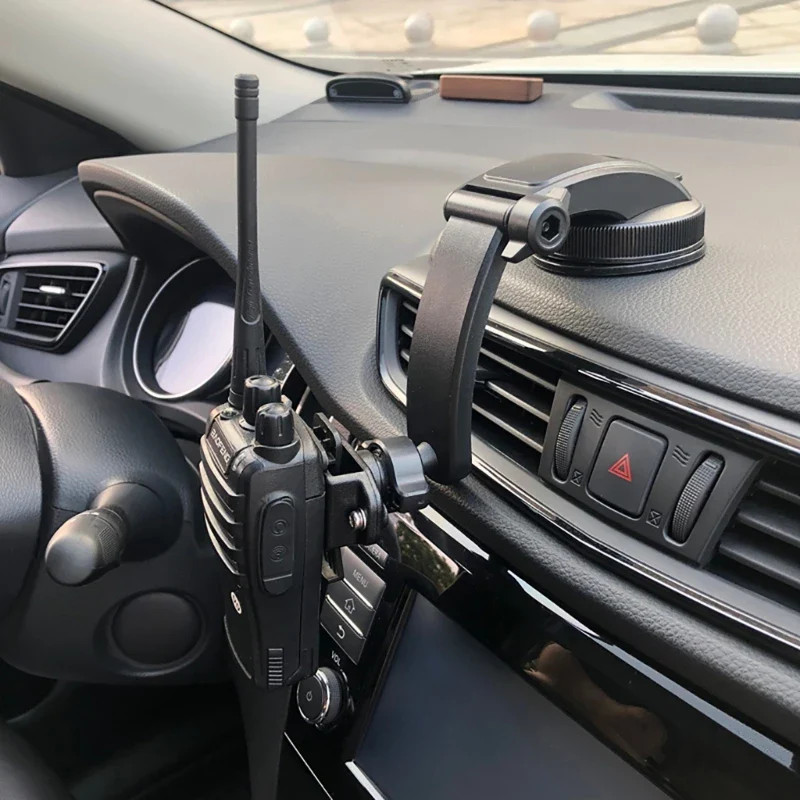 WalkieTalkie Car Mount, Adjustable Car Dashboard Installation for