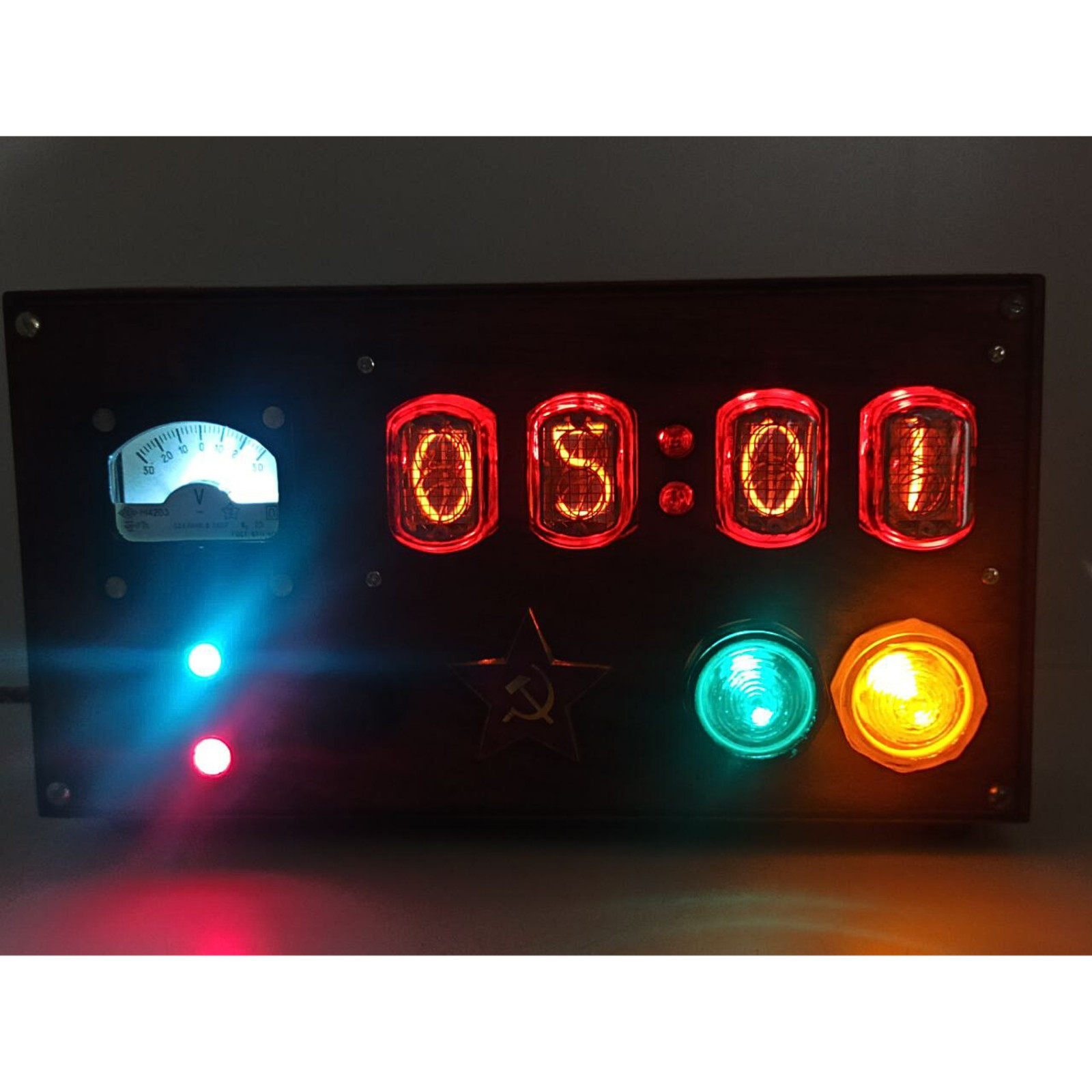 Metro 2033 Game Nixie Tube Table Clock with IN-12 Tubes Steampunk - Apocalypse