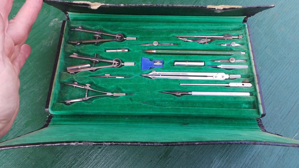 Precision No 12 MAPEO Germany Steel Engineering Compass Set drafting drawing