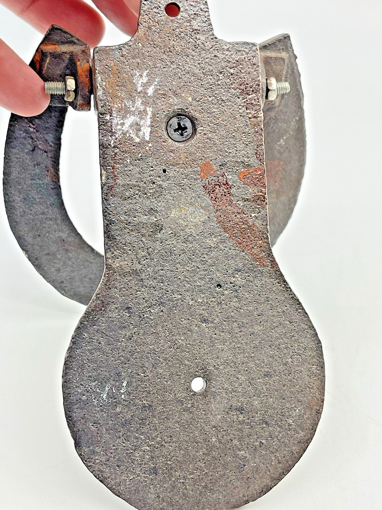 VTG Horse Shoe Head Star Solid Rustic Primitive Heavy Iron Door Knocker