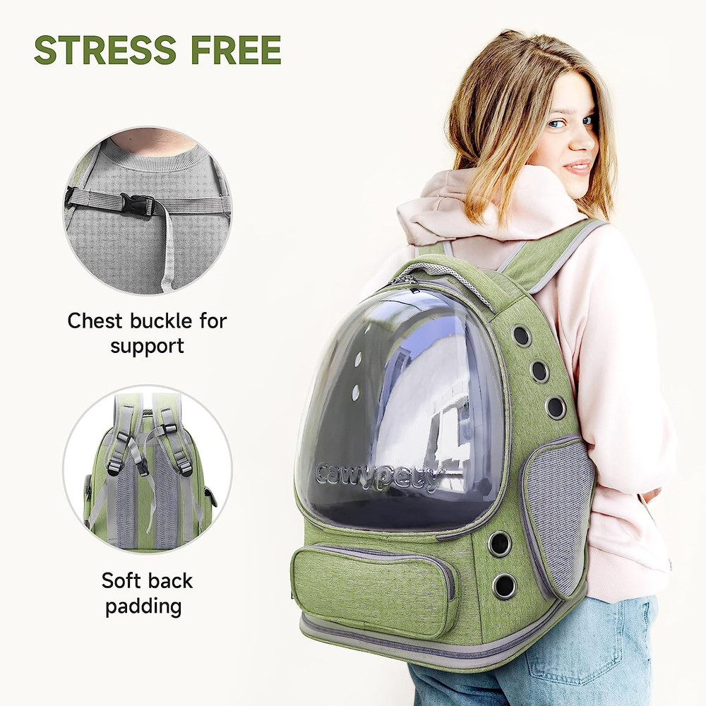 Cat Backpack Carrier, Breathable Cat Carrier Large Space Bubble Pet Backpack for